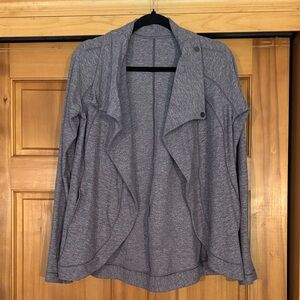 lululemon athletica Heathered Purple Open-Front Cardigan